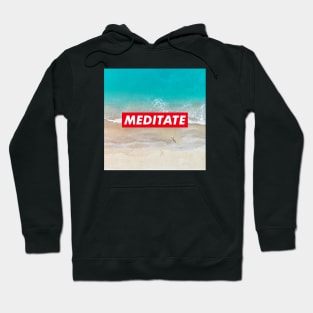 Meditate blue ocean Hoodie